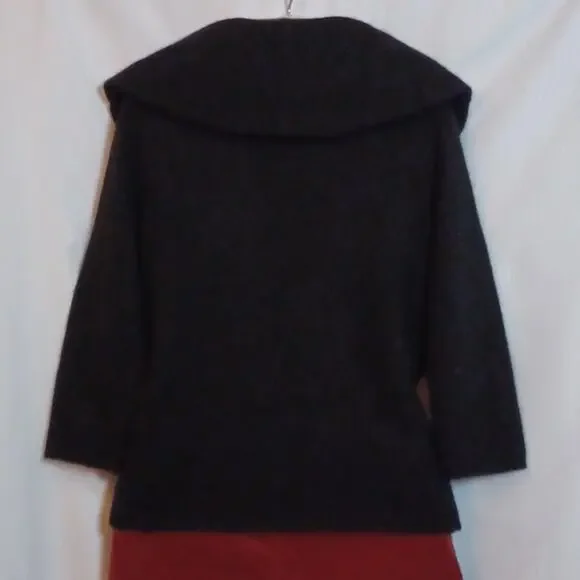 ANN TAYLOR Women's Black Rabbit Hair & Wool Blend Sweater Blouse Size M. - Picture 7 of 13